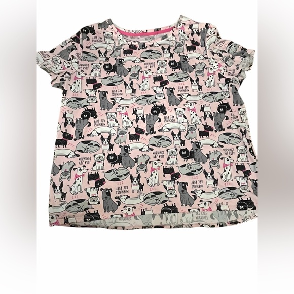 Secret Treasures Other - Secret Treasures Pink and Gray Dog Print Pajama Set